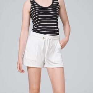White House Black Market Weekend Mid Rise Terry Short White Size S